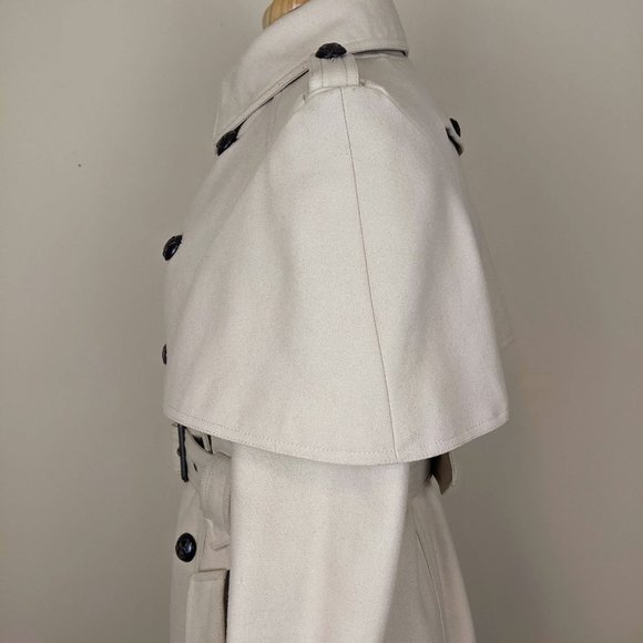 M60 Miss Sixty Elegant Classic Wool Coat with Cape Medium - Picture 4 of 14